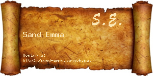 Sand Emma névjegykártya