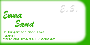 emma sand business card